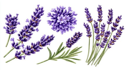 Obraz premium Beautiful Lavender Illustrations for Nature Lover