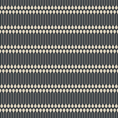 Black and Cream Abstract Shape Stripe Seamless Vector Repeat Pattern