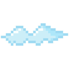 Fototapeta premium clouds pixel art video games, blue sky clouds weather cartoon 
