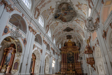 Obraz premium The Lucerne Jesuit Church, a Catholic church in Lucerne