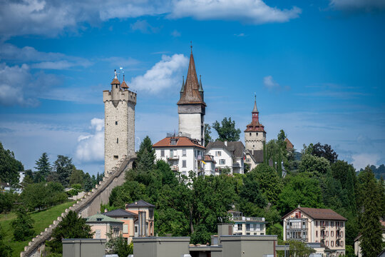 Historical city wall and towers