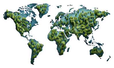PNG Map world shape plant.