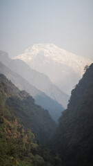 The landscape on the way to Annapurna Base Camp in Nepal