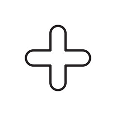 Fototapeta premium Add icon Vector set outline