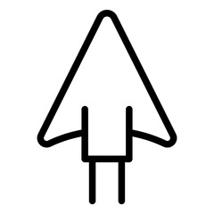 Arrowhead icon. Represents arrow tip and archery.