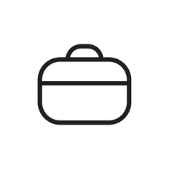 Briefcase icon Vector set outline