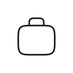 Briefcase icon Vector set outline