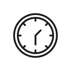 Clock icon Vector set outline