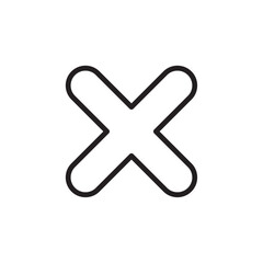 Obraz premium Close icon Vector set outline