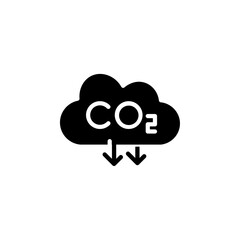 co2 emmission icon Vector set outline