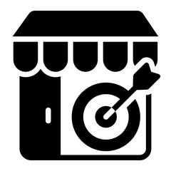 Archery shop icon. Represents store selling archery equipment.
