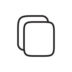 Copy icon Vector set outline