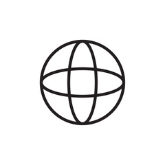 Globe icon Vector set outline