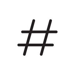 Hashtag icon Vector set outline