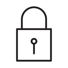 Lock icon Vector set outline