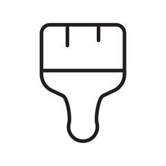 Paint brush icon Vector set outline