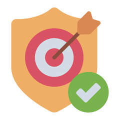 Shield target icon. Represents protection and aim.