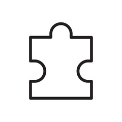 Puzzle icon Vector set outline