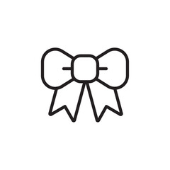 Ribbon Bow icon Vector set outline