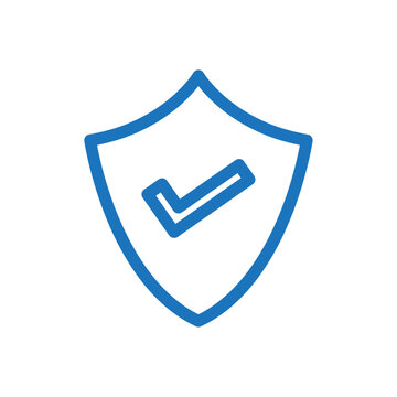 recommend clip art: shield check mark icon Vector set outline