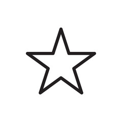 Star icon Vector set outline