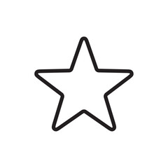Star icon Vector set outline