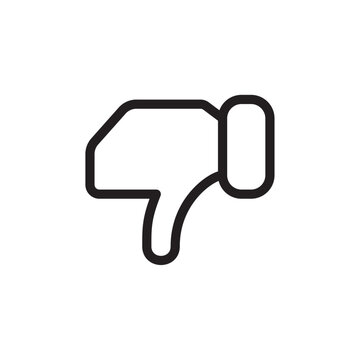 recommend clip art: Thumbs down icon Vector set outline