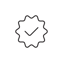 Verified icon Vector set outline