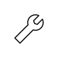 Wrench icon Vector set outline