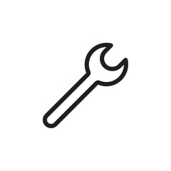 Wrench icon Vector set outline