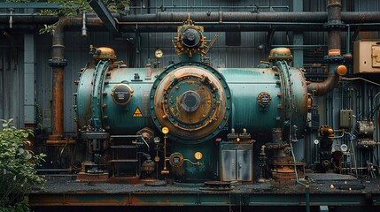 Rusty Industrial Machinery: A Close Up