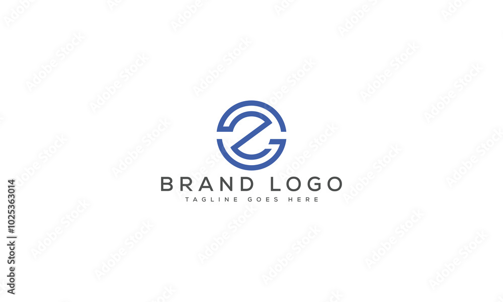 Wall mural zg logo design vector template design for brand.