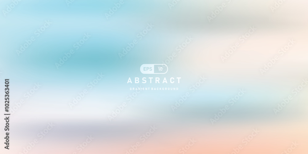 Poster blue sky and white cloud abstract gradient vector background.