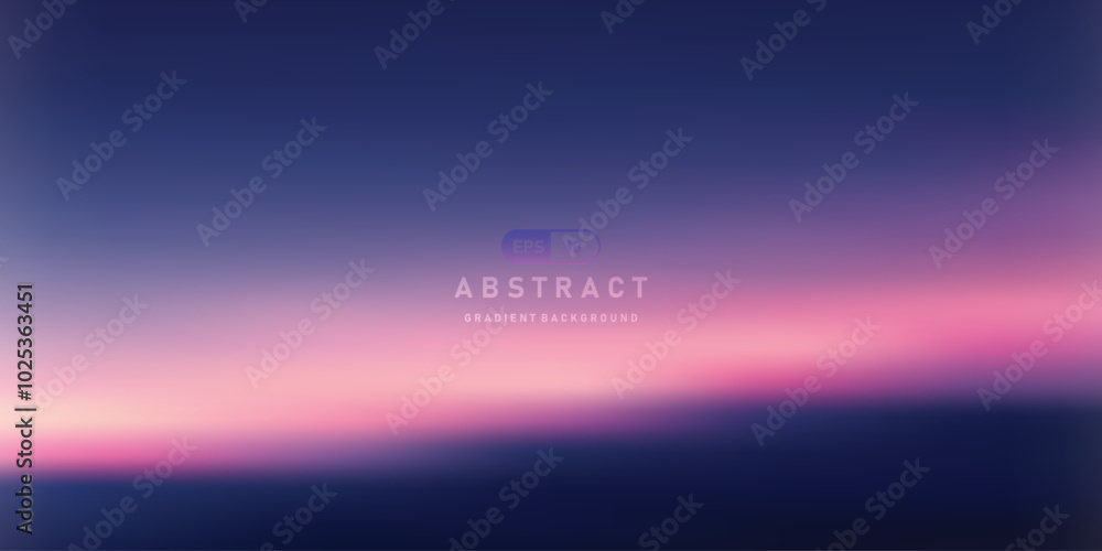 Aufkleber Atmosphere at sunset abstract gradient vector background. Deep purple pink abstract gradient vector background.