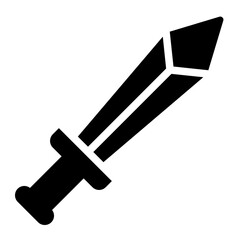 Dagger or sword used in martial arts for combat and training practice.