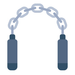 Obraz premium Nunchaku weapon used for martial arts training and practice.