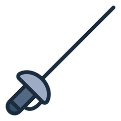 Fencing sword used for martial arts sport and competitive practice.