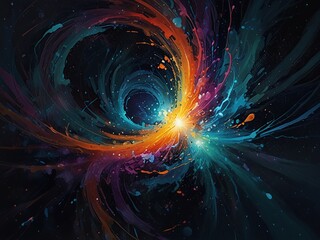 Obraz premium fractal burst background