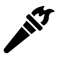 Flame torch cultureizing light and guidance in ancient Egyptian culture.