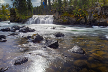 A Long Exposure on the Fall River near yellowstone