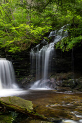 Waterfalls in scenic Ricketts Glen state park, Pennsylvania
