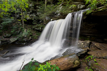 Waterfalls in scenic Ricketts Glen state park, Pennsylvania