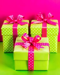 Obraz premium gift box with ribbon