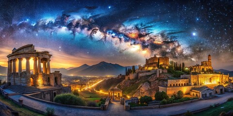 Captivating night scenes of ancient landmarks in Europe and Asia