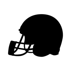 Football helmet clip art design on plain white transparent isolated background for card, shirt, hoodie, sweatshirt, apparel, card, tag, mug, icon, poster or badge