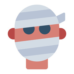 Mummy head icon representing Egyptian burial traditions and mummification.