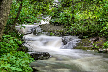 Fototapeta premium Waterfalls in scenic Ricketts Glen state park, Pennsylvania