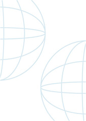 線で描いた球体のシンプルな背景イメージ