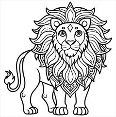 Lion Animal Mandala Coloring page