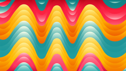 Wave Abstract Background Full Color Vector